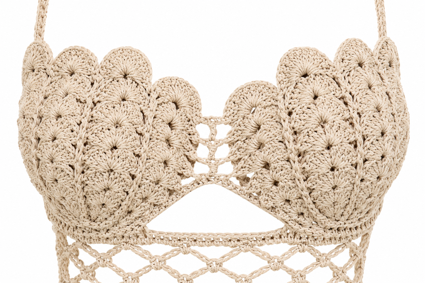 Seashell Mermaid Crochet Maxi Dress